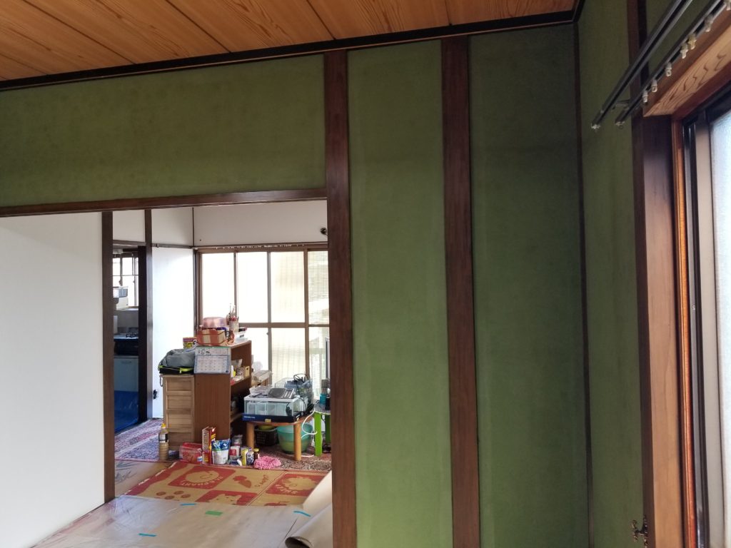 長崎市戸建ての和室の塗り壁リフォームの施工前