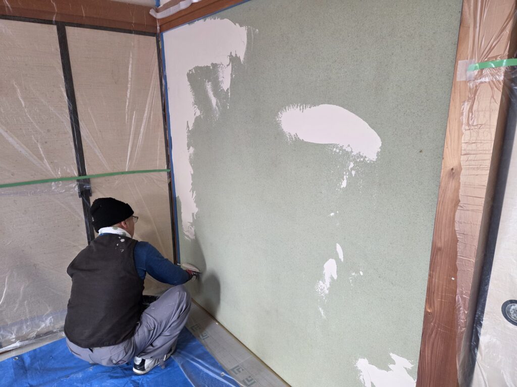 けいそう土の施工中